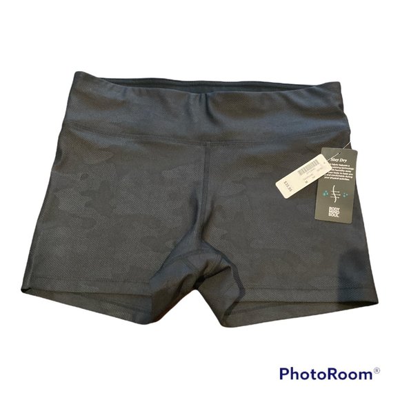 NEW (M) AQUA LA VIE EN ROSE 🇨🇦 NEW Workout Shorts Black Sz M Moisture Wicking - Picture 3 of 7